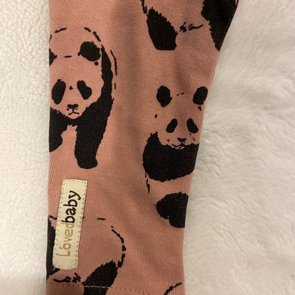 L'ovedbaby pink Panda Print Leggings - Picture 3 of 4